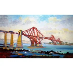 Forth rail bridge, Giclée Art Print by Joseph Maxwell-Stuart