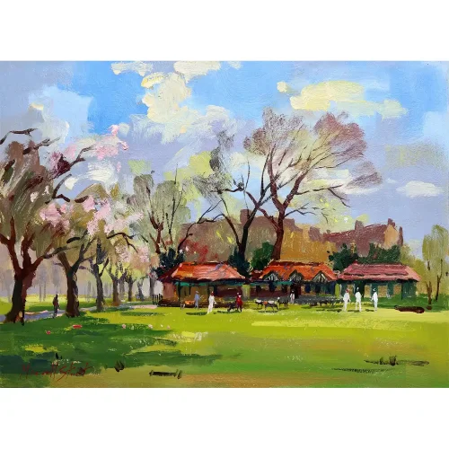 Getting Ready for Cricket, Giclée Art Print by Joseph Maxwell-Stuart