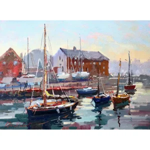 Harbour Reflections, North Berwick, Giclée Art Print by Joseph Maxwell-Stuart