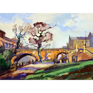 St Bernard’s Bridge, Stockbridge, Giclée Art Print by Joseph Maxwell-Stuart