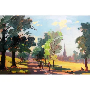 Strolling Through the Meadows, Edinburgh, Giclée Art Print by Joseph Maxwell-Stuart
