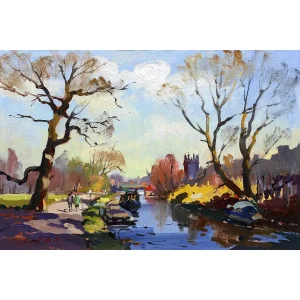 Early Spring, Union Canal, Polwarth, Giclée Art Print by Joseph Maxwell-Stuart