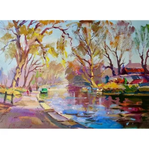 Springtime, Union Canal, Polwarth, Giclée Art Print by Joseph Maxwell-Stuart