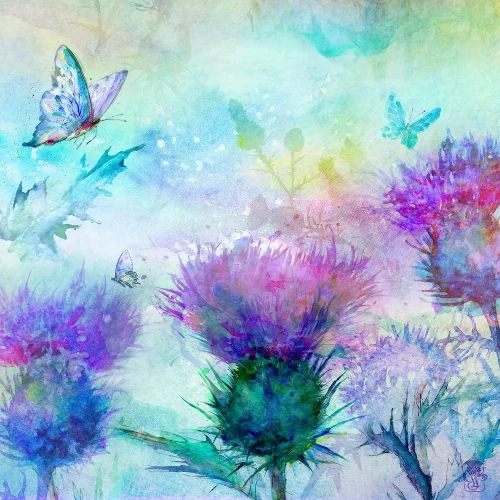 Thistles, Giclée Art Print by Lee Scammacca