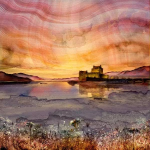 Woven in Light, Eilean Donan Castle, Giclée Art Print by Lee Scammacca