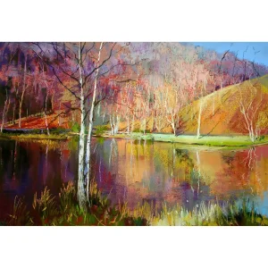 Autumn Golds, Giclée Art Print by Margaret Evans