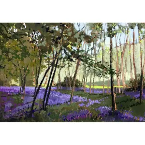 Bluebell Woods, Giclée Art Print by Margaret Evans