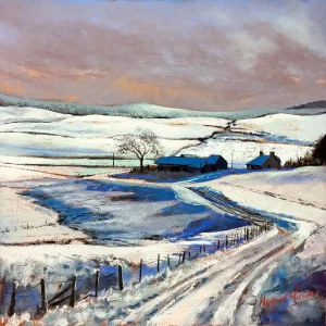 Farm Tracks, Braco Road, Giclée Art Print by Margaret Evans