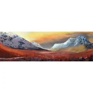 Sundown, Glencoe, Giclée Art Print by Margaret Evans