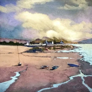 Low Tide, Plockton, Giclée Art Print by Margaret Evans