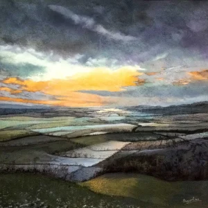 Silvery Tay from Dron Hill, Giclée Art Print by Margaret Evans