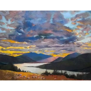 Last Rays on Loch Fyne, Giclée Art Print by Margaret Evans