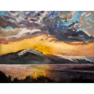 Sunset over Cloud Blankets, Giclée Art Print by Margaret Evans