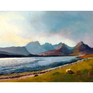 Solitary Sheep, Isle of Skye, Giclée Art Print by Margaret Evans