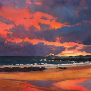 Morning Glory, Bass Rock, Giclée Art Print by Margaret Evans
