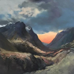 Through the Pass, Glencoe, Giclée Art Print by Margaret Evans