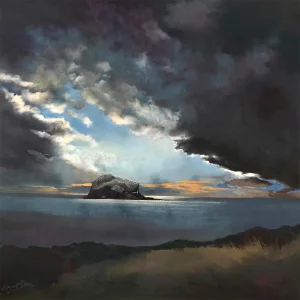 Cloud Break, Bass Rock, Giclée Art Print by Margaret Evans