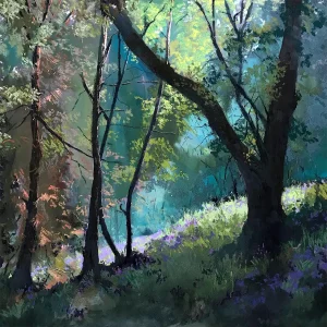In the Shade of the Woods, Giclée Art Print by Margaret Evans
