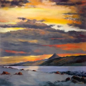 Nightfall, Schiehallion, Giclée Art Print by Margaret Evans
