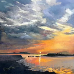 Sunset Over Easdale, Giclée Art Print by Margaret Evans
