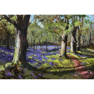 Bluebells Under Lockdown, Giclée Art Print by Margaret Evans