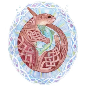Celtic Otter, Giclée Art Print by Marjory Tait