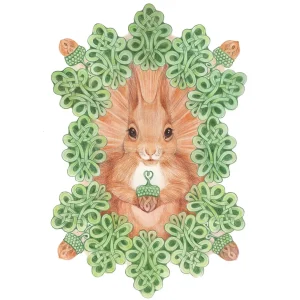 Celtic Squirrel, Giclée Art Print by Marjory Tait
