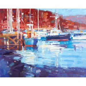 Tarbert Reflections, Giclée Art Print by Peter Foyle