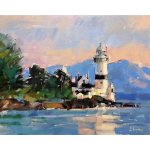 Evening, Cloch Lighthouse, Giclée Art Print by Peter Foyle