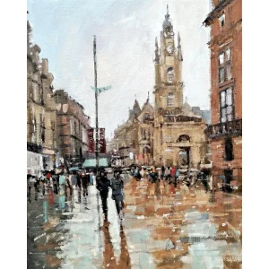 Wet Day, Glasgow, Giclée Art Print by Peter Foyle