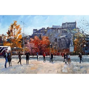 Princes Street to the Castle, Giclée Art Print by Peter Foyle