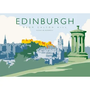 Edinburgh from Calton Hill, Giclée Art Print by Peter McDermott