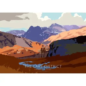 The Langdale Pikes, Giclée Art Print by Peter McDermott