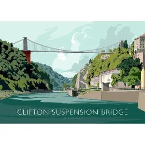 Clifton Suspension Bridge (Green), Giclée Art Print by Peter McDermott