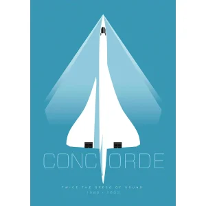 Concorde (Blue), Giclée Art Print by Peter McDermott