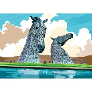 The Kelpies, Giclée Art Print by Peter McDermott