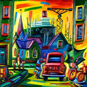 Docklands, Giclée Art Print by Raymond Murray