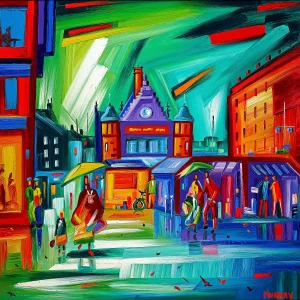 St Enoch Underground, Giclée Art Print by Raymond Murray