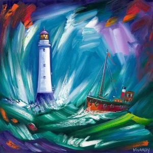 Bell Rock Puffer, Giclée Art Print by Raymond Murray