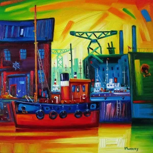 Puffer at the Docks, Giclée Art Print by Raymond Murray