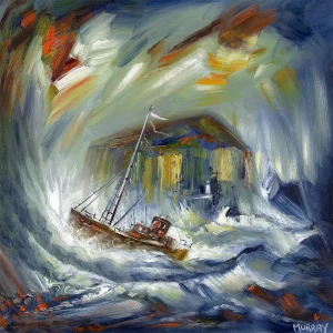 Storm at the Bass Rock, Giclée Art Print by Raymond Murray
