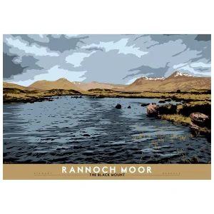 Rannoch Moor and the Black Mount, Giclée Art Print by Stewart Bremner