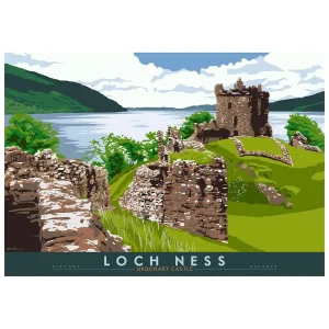 Loch Ness: Urquhart Castle, Giclée Art Print by Stewart Bremner