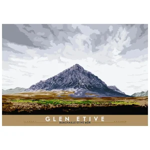 Glen Etive: Buachaille Etive Mòr, Giclée Art Print by Stewart Bremner