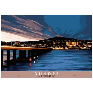 Dundee and the River Tay, Giclée Art Print by Stewart Bremner