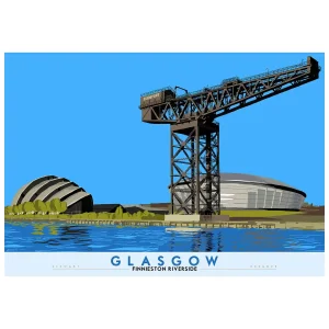 Glasgow: Finnieston Riverside, Giclée Art Print by Stewart Bremner