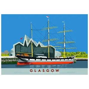 Glasgow: Riverside Museum and the Glenlee, Giclée Art Print by Stewart Bremner