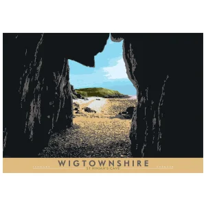 Wigtownshire: St Ninian’s Cave, Giclée Art Print by Stewart Bremner
