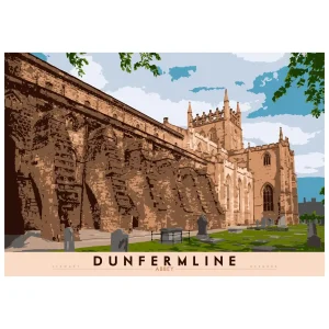 Dunfermline Abbey, Giclée Art Print by Stewart Bremner