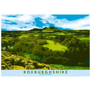 Roxburghshire: Scott’s View, Giclée Art Print by Stewart Bremner